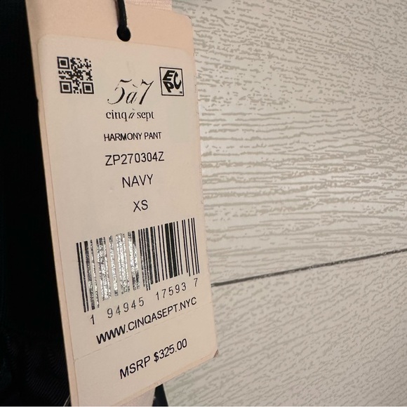 NWT Cinq à Sept Navy HARMONY PARACHUTE PANT XS - Picture 9 of 10